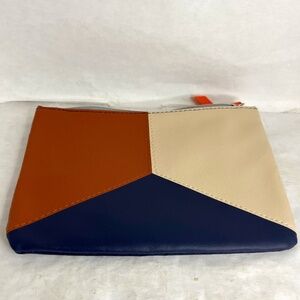 IPSY Glambag Brown Blue and Cream Geometric Print Nov 2020 Edition